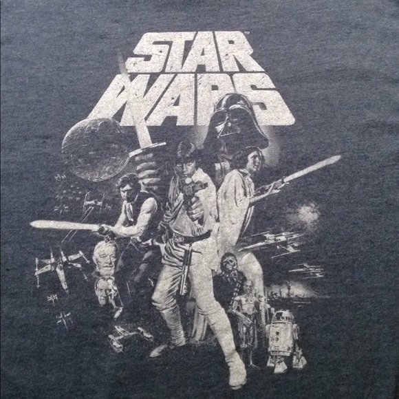 Star Wars Other - 2X Vintage Look Star Wars Shirt Gray
